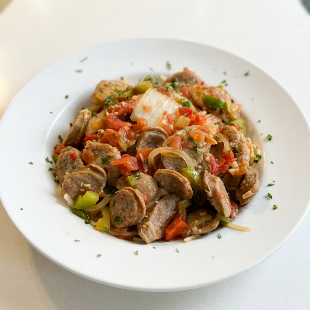Sausage, Peppers & Onions.