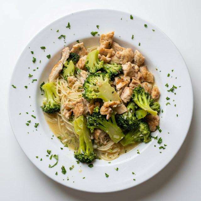 Chicken & broccoli.