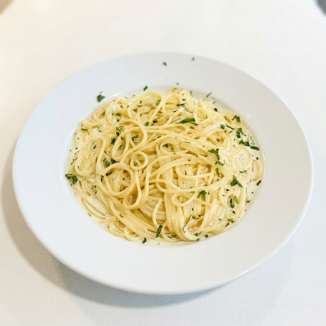 LUNCH Pasta Alfredo.